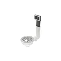 Valve Tramontina luxury 4.1/2" with overflow in stainless steel Polished and polypropylene for sinks and bowls
