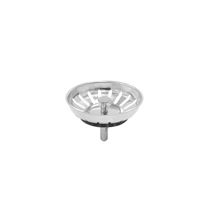 Tampa de V&aacute;lvula Tramontina Luxo 4 1/2" em A&ccedil;o Inox Polido e Polipropileno para Pias e Cubas - SKU 94510024
