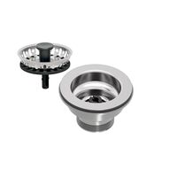V&aacute;lvula Tramontina 3 1/2" sem Escape em A&ccedil;o Inox 430 e Polipropileno para Pias Cubas e Tanques - SKU 94510034 - 1