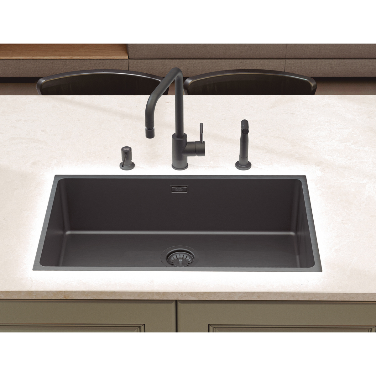 Dosador de Sab&atilde;o Tramontina Intense Black em A&ccedil;o Inox com Recipiente Pl&aacute;stico 500 ml - SKU 94517514 - 2 image number 1