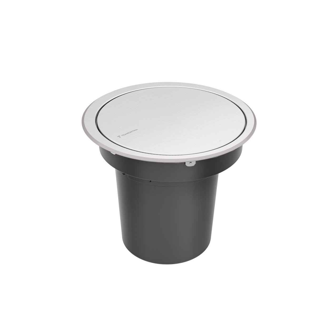 Lixeira de Embutir Tramontina Clean Round Click em A&ccedil;o Inox 5 L Cor Inox - SKU 94518006 - 1 image number 0