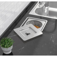 Lixeira de Embutir Tramontina Clean Square em A&ccedil;o Inox com Balde Pl&aacute;stico 5 L Cor Inox - SKU 94518205 - 8 image number 7
