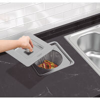 Lixeira de Embutir Tramontina Clean Square em A&ccedil;o Inox com Balde Pl&aacute;stico 5 L Cor Inox - SKU 94518205 - 9 image number 8