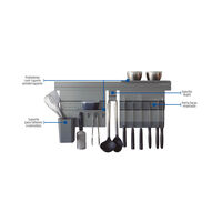 Kit Organizador de Parede Tramontina com Porta Facas Imantado em Alum&iacute;no com Acabamento Cinza Fosco 70 cm - SKU 94532050 - 2 image number 1