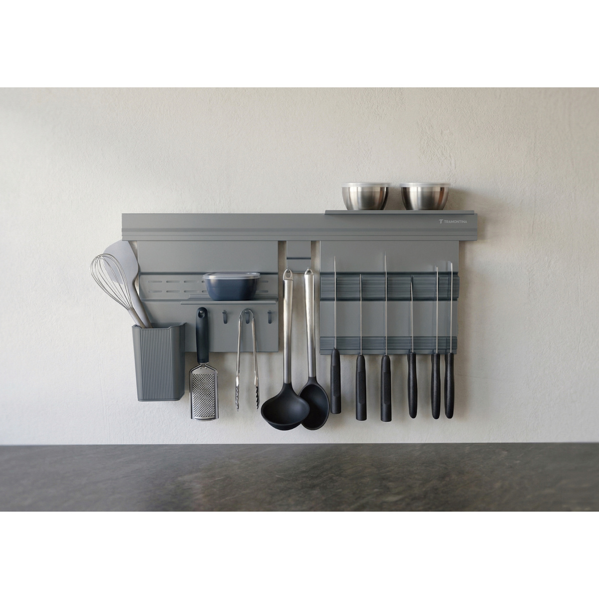 Kit parede alum&iacute;n fosco 70cm c/porta facas - SKU 94532050 - 3 image number 2