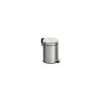 Tramontina stainless steel pedal trash bin with a scotch brite finish and removable internal bucket 5 L