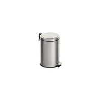 Tramontina stainless steel pedal trash bin with a scotch brite finish and removable internal bucket 12 L