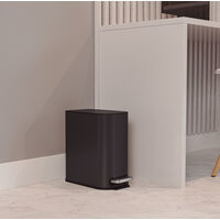 Lixeira com Pedal Tramontina Tipo D Slim em A&ccedil;o Inox Black Matte 5 L Cor Black Matte - SKU 94538625 - 2 image number 1