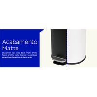 Lixeira com Pedal Tramontina Napoli em A&ccedil;o Inox White 5 L Cor Branco - SKU 94538655 - 3 image number 2