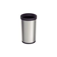 Tramontina 50L stainless steel trash bin with a scotch brite finish and polypropylene rim and base