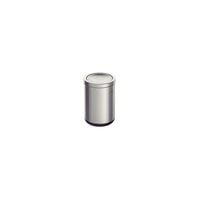 Tramontina 10L stainless steel swing trash bin with a Scotch Brite finish and polypropylene base