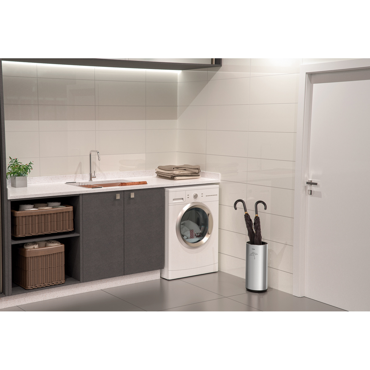 Porta Guarda-chuva Tramontina Pluvia em A&ccedil;o Inox com Acabamento Polido - SKU 94540605 - 2 image number 1