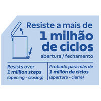 Lixeira com Pedal Tramontina Loop em A&ccedil;o Inox com Acabamento Polido e Balde Interno 12 L Cor Inox - SKU 94547012 - 4 image number 3