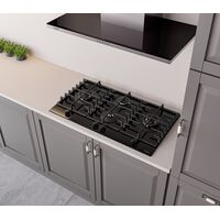 Cooktop Tramontina Quadra 4GG Double TRI HE Safestop 90 em Vidro Temperado 90 cm Cor Preto - SKU 94709404 - 2 image number 1