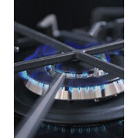 Cooktop a G&aacute;s Tramontina Design Collection Penta Glass Full 5 GG B 90 em Vidro Temperado e Trempes em Ferro Fundido Cor Preto - SKU 94731134 - 2 image number 1