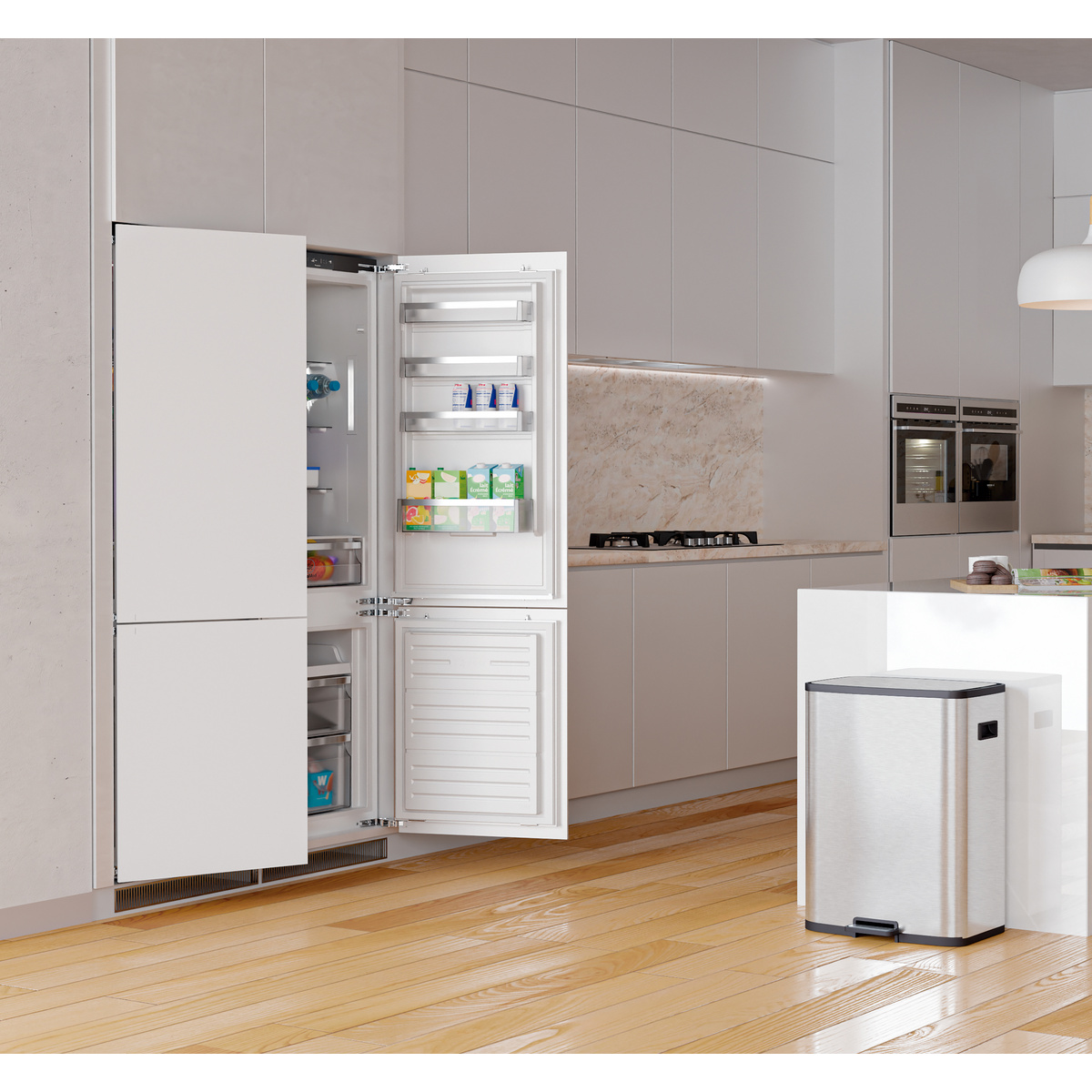 Refrigerador de Revestir/Embutir Bottom Freezer Tramontina 220 V Frost Free 250 L Cor Inox - SKU 94897003 - 2 image number 1