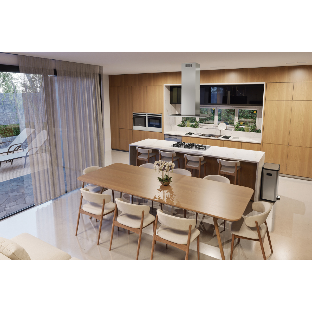 Coifa de Ilha Tramontina Slim Isla 90 em A&ccedil;o Inox com Acabamento Acetinado 90 cm Cor Inox - SKU 95800029 - 4 image number 3