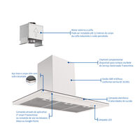 Coifa de Parede Tramontina Slim Wall T smart 90 Split em A&ccedil;o Inox com Acabamento Acetinado 220 V Cor Inox - SKU 95800030 - 4 image number 3