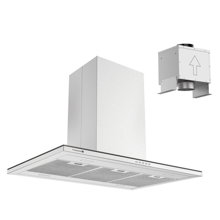 Coifa de Ilha Tramontina Slim Isla 90 Split em A&ccedil;o Inox com Acabamento Acetinado 90 cm Cor Inox - SKU 95800031