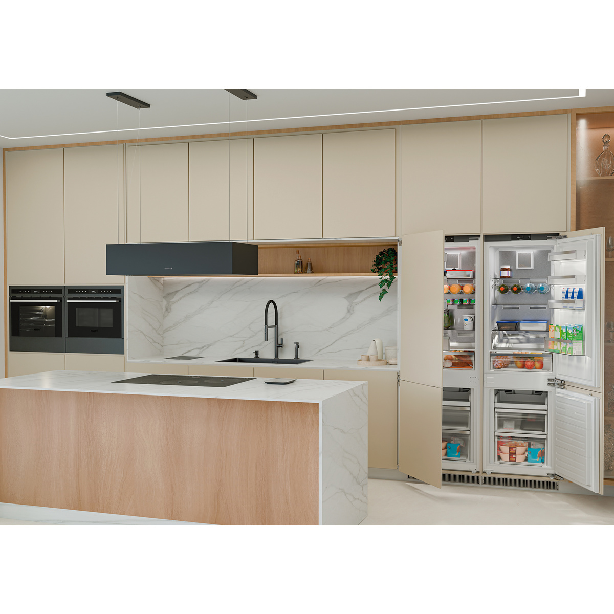 Coifa de Ilha Tramontina Cube Slim Isla Black Silent T smart 90 Cor Preto - SKU 95800055 - 2 image number 1