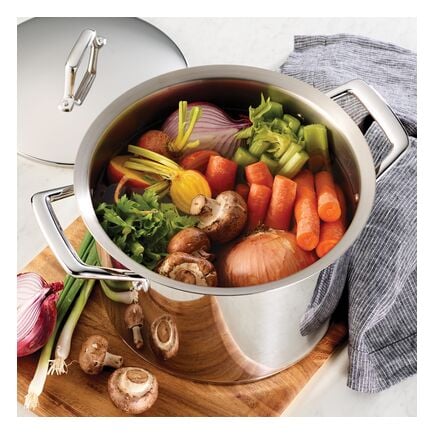 8 Qt Prima Stainless Steel Covered Stock Pot