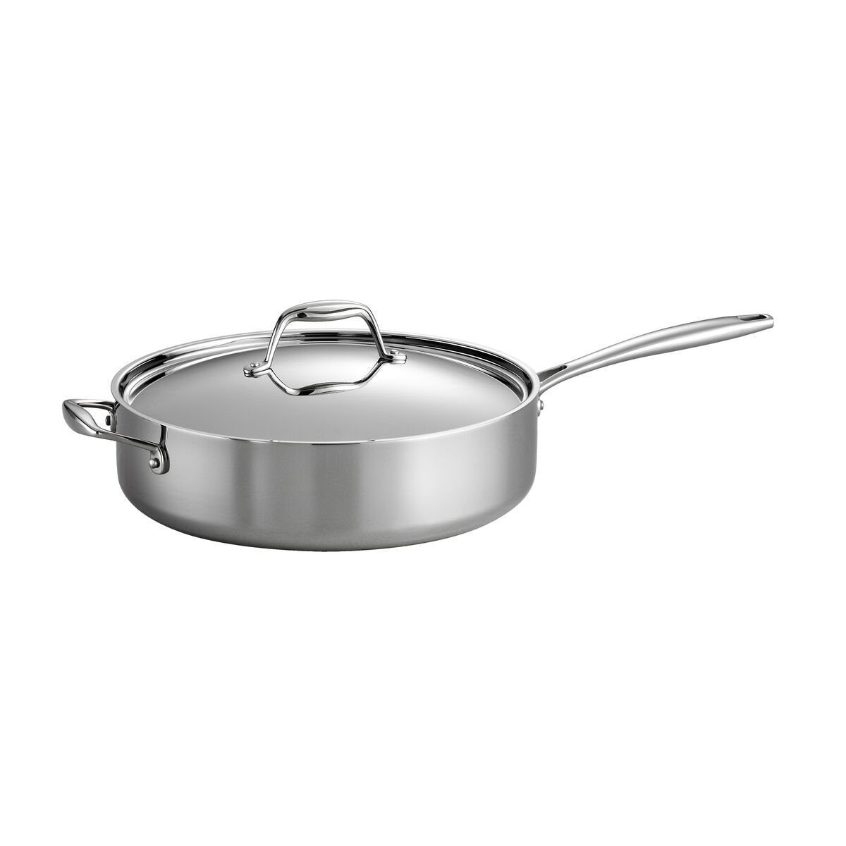 Tramontina Tri-Ply Clad 6-Quart Stainless Steel Covered Deep Saute Pan
