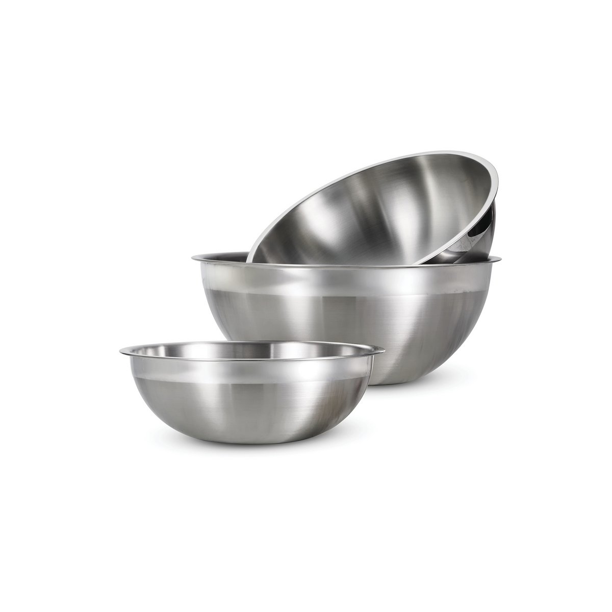 Colleta Home Stainless Steel Mixing Bowls-4 Pc set- Stackable Nesting Bowls  - Polished Matte Finish - Cookware Set