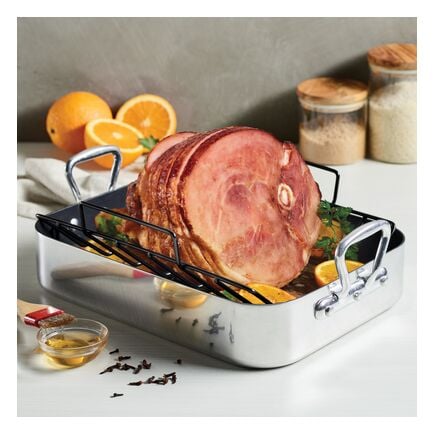 16 Inch Nonstick Roasting Pan with "V" Rack