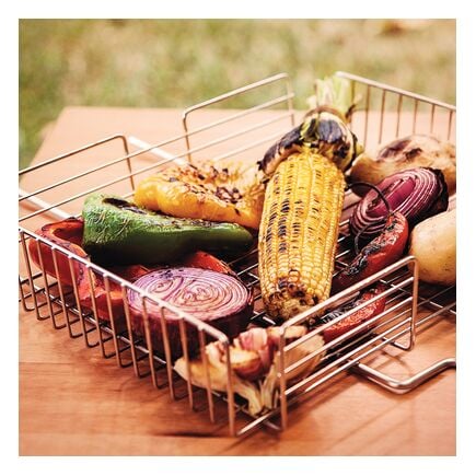 Churrasco BBQ Stainless Steel Multi-Use Deep Grill Basket
