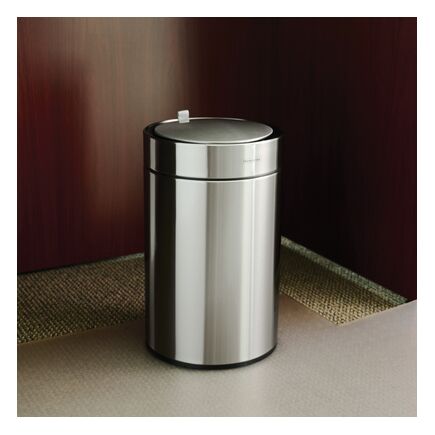3.17 Gallon Stainless Steel Round Sensor Bin with SS Capped Lid